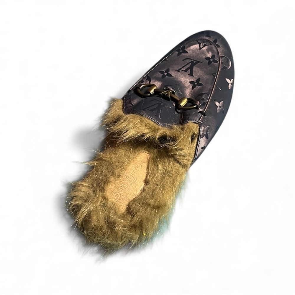 AMPUTEE ONE SHOE ONLY *Louis Vuitton Monogram Loafer Princetown Mules Sz 40 ~9.5 - Picture 4 of 9